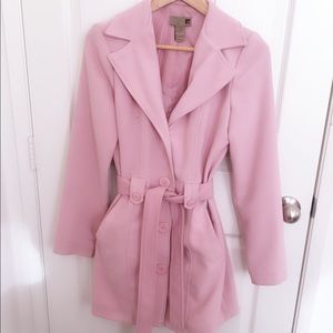Baby Pink Trench Coat
